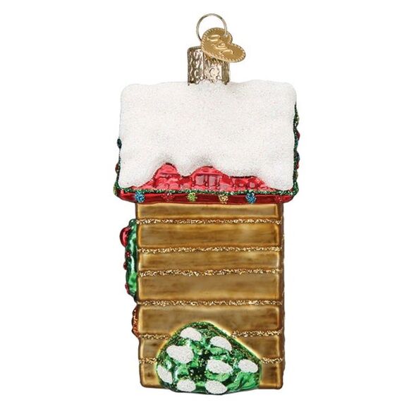 Holiday Outhouse Christmas Ornament Blown Glass - Picture 3 of 8